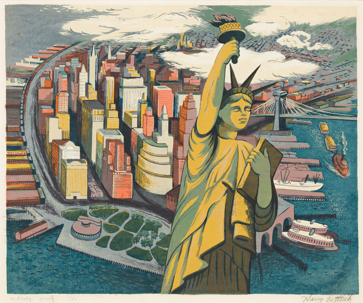 HARRY GOTTLIEB (1895-1922) Statue of Liberty.